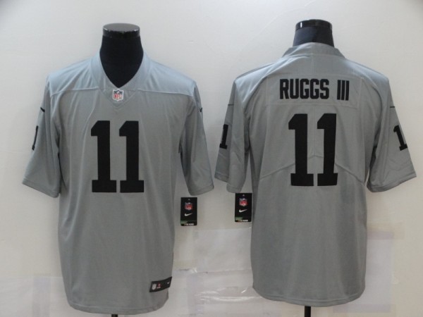 Men's Raiders #11 Ruggs III Grey Inverted Legend Limited Jersey