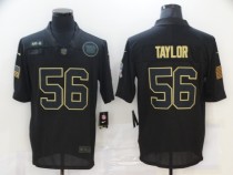 Men's Nike New York Giants #56 Taylor 2020 Black Salute To Service Limited Jersey