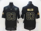 Men's Oakland Raiders #83 Darren Waller 2020 Black Salute To Service Limited Jersey