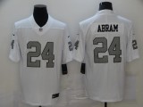 Men's Raiders #24 Johnathan Abram White Color Rush Limited Jersey