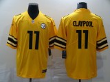 Men's Pittsburgh Steelers #11 Chase Claypool Gold Inverted Legend NFL Jersey