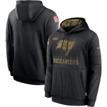 Men's Nike Tampa Bay Buccaneers Black 2020 Salute to Service Sideline Performance Pullover Hoodie