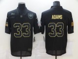 Men's New York Jets #33 Adams 2020 Black Salute To Service Limited Jersey