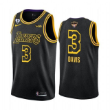 NBA Los Angeles Lakers #3 Anthony Davis 2020 Finals With GiGi Patch Black Jersey