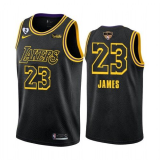 NBA Los Angeles Lakers #23 LeBron James Black 2020 Finals With GiGi Patch Jersey