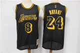 NBA Los Angeles Lakers #8 & #24 Kobe Bryant Black 2020 Hardwood Classics Jersey