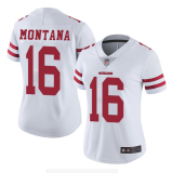 Women Nike San Francisco 49ers 16 Montana White Vapor Untouchable Limited Jersey