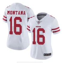 Women Nike San Francisco 49ers 16 Montana White Vapor Untouchable Limited Jersey