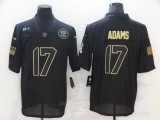 Men's Green Bay Packers #17 Davante Adams 2020 Black Salute To Service Limited Jersey