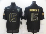 Men's Jacksonville Jaguars #15 Gardner Minshew 2020 Black Salute To Service Limited Jersey