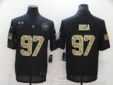 Men's San Francisco 49ers #97 Nick Bosa Black Camo Salute To Service Limited Jersey