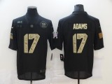 Men's Green Bay Packers #17 Davante Adams Black Camo Salute To Service Limited Jersey