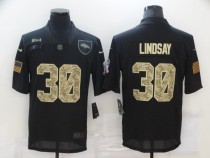 Men's Denver Broncos #30 Phillip Lindsay Black Camo Salute To Service Limited Jersey