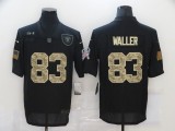 Men's Raiders #83 Darren Waller Black Camo Salute To Service Limited Jersey