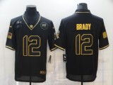 Men's Tampa Bay Buccaneers #12 Brady Black/Gold Salute To Service Limited Jersey