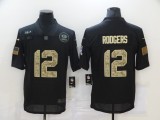 Men's Green Bay Packers #12 Aaron Rodgers  Black Camo Salute To Service Limited Jersey