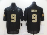 Men's New Orleans Saints #9 Brees Black Camo Salute To Service Limited Jersey