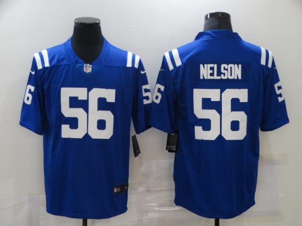 Men's Indianapolis Colts #56 Nelson Royal Blue Vapor Untouchable Limited Jersey