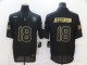 Men's Minnesota Vikings #18 Jefferson 2020 Black Salute To Service Limited Jersey