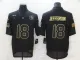 Men's Minnesota Vikings #18 Jefferson 2020 Black Salute To Service Limited Jersey