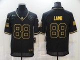 Men's Dallas Cowboys #88 CeeDee Lamb Black/Gold Salute To Service Limited Jersey