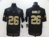 Men's New York Giants #26 Saquon Barkley Black Camo Salute To Service Limited Jersey