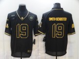 Men's Pittsburgh Steelers #19 JuJu Smith-Schuster Black/Gold Salute To Service Limited Jersey