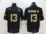 Men's Cleveland Browns #13 Odell Beckham Jr. Black Camo Salute To Service Limited Jersey