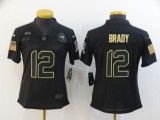 Women Tampa Bay Buccaneers #12 Brady 2020 Black Salute To Service Limited Jersey