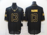 Men's Miami Dolphins #13 Dan Marino Black/Gold Salute To Service Limited Jersey