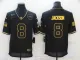 Men's Baltimore Ravens #8 Lamar Jackson Black/Gold Salute To Service Limited Jersey