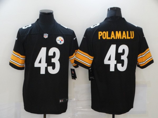 Men's Pittsburgh Steelers #43 Polamalu Black Vapor Untouchable Limited Jersey