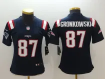 Womens NFL New England Patriots #87 Gronkowski Blue Color Rush Jersey