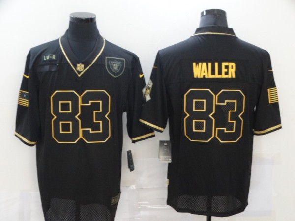 Men's Raiders #83 Darren Waller Black/Gold Salute To Service Limited Jersey