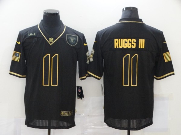 Men's Las Vegas Raiders #11 Henry Ruggs III Black/Gold Salute To Service Limited Jersey