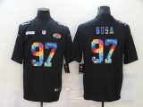 Men's San Francisco 49ers #97 Nick Bosa Black Rainbow Limited Jersey