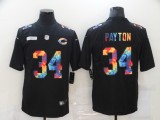 Men's Chicago Bears #34 Walter Payton Black Rainbow Limited Jersey