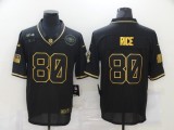 Men's San Francisco 49ers #80 Jerry Rice Black/Gold Salute To Service Limited Jersey