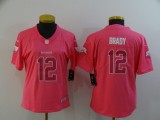 Women Tampa Bay Buccaneers #12 Brady Pink Vapor Untouchable Limited Jersey