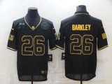 Men's New York Giants #26 Saquon Barkley 2020 Black/Gold Salute To Service Limited Jersey