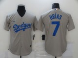 MLB Los Angeles Dodgers #7 Julio Urias Grey Game Nike Jersey