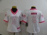 Women Cincinnati Bengals #9 Joe Burrow White/Pink Vapor Untouchable Limited Jersey