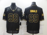 Men's Los Angeles Rams #99 Aaron Donald Black/Gold Salute To Service Limited Jersey