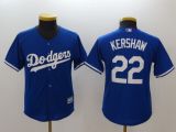 MLB Los Angeles Dodgers #22 Kershaw Blue Kids Jersey