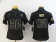 Women Pittsburgh Steelers #90 T. J. Watt 2020 Black Salute To Service Limited Jersey