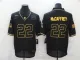 Men's Carolina Panthers #22 Christian McCaffrey 2020 Black/Gold Salute To Service Limited Jersey