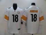 Men's Pittsburgh Steelers #18 Johnson White Vapor Untouchable Limited Jersey