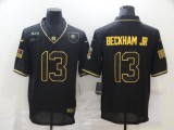 Men's Cleveland Browns #13 Odell Beckham Jr. 2020 Black/Gold Salute To Service Limited Jersey