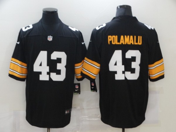 Men's Pittsburgh Steelers #43 Polamalu Black Vapor Untouchable Limited Jersey