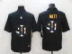 Men's Pittsburgh Steelers #90 T. J. Watt  Black Shadow Logo Limited Jersey